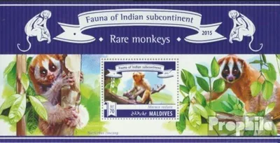 Produktbild von Briefmarken Malediven 2015 Mi Block 789 (kompl. Ausg.) postfrisch Seltene Affen