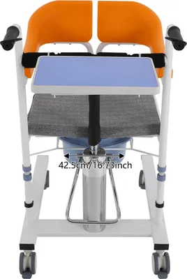 Obrázok produktu pre Hydraulický zdvíhací vozík pre pacientov, nastaviteľná výška 42-60 cm, nosnosť 100 kg, sivý