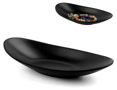 Produktbild von Schmuckschale, Schwarz, Oval, 21,5x11x4cm (1 Stück)