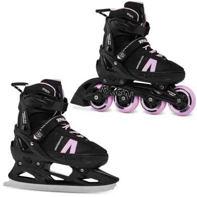 Produktbild von 2in1 Raven Inline Skates Profession PLUS Black/Lila 38-42 verstellbar