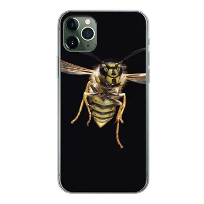 Produktbild von MuchoWow® Handyhülle Schutzhülle Hülle für iPhone 11 Pro Max Wespe - Insekten - Porträt Silikon Softcase Handy Hülle