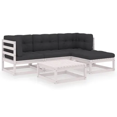 Produktbild von vidaXL 5-tlg. Garten-Lounge-Set mit Kissen Kiefer Massivholz