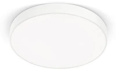 Productafbeelding van Plafondlamp Rond, model GPL301C, met mat witte aluminium behuizing, 50W LED, warm wit licht (3000K) - Gealuce design verlichting