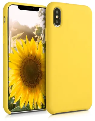 Produktbild von kwmobile Handyhülle für Apple iPhone XS Max Hülle - Case Silikon - Kabelloses Laden - Schutzhülle Cover in Strahlend Gelb