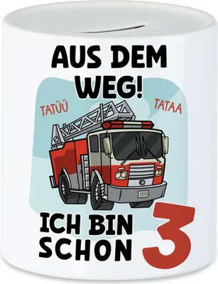 Produktbild von Aus Dem Weg Ich Bin Schon 3 Spardose Happy Birthday 3. Geburtstag Alles Gute Jahre Leben Geschenke Geburtstagsfeier