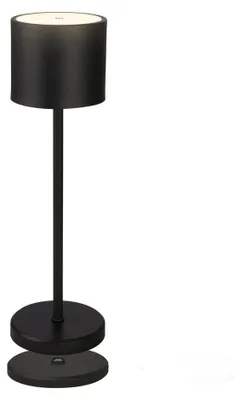 Image de B.K.Licht Lampe de table LED sans fil IP44, Variable, tactile, sans fil, protection contre les éclaboussures, anthracite, 39,5 x 12,5 cm