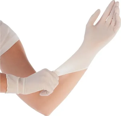 Produktbild von HYGOSTAR Nitril-Handschuh "SAFE SUPER STRETCH" L weiß 100 Stück
