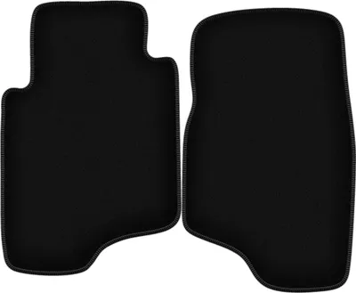Image de Wielganizator Tapis avant de sol velours sur-mesure pour Mitsubishi Pajero II (1991-1999, tout terrain) noir, jeu 2 pièces, fixations