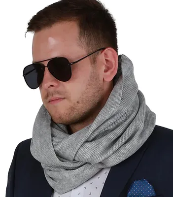 Produktbild von Alur Herren Komin Warmer Modischer Klassischer Schlauchschal Grau