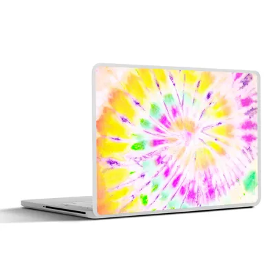 Produktbild von MuchoWow® Laptop Aufkleber Sticker Cover Sommer - Krawattenfärbung - Gelb 30x21 cm - Sticker für Laptop - Selbstklebend