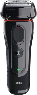 Produktbild von Braun Series 5 5030s Elektrischer Rasierer, Ausfahrbarer Präzisionstrimmer, Wiederaufladbarer Rasierapparat, Kabelloser Elektrorasierer, Schwarz/Rot
