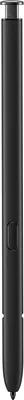 A black stylus pen on a white background.