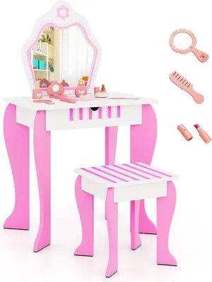 Productafbeelding van Kindertafel met spiegel en stoel