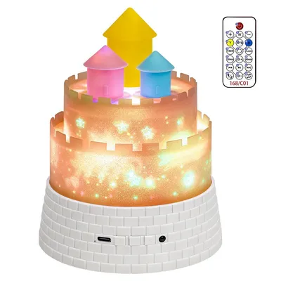 Produktbild von Projektor Nachtlicht für Kinder, wiederaufladbar 1800 mAh, 12 Musikstücke & 23 Filme, 360° drehbar, mit Fernbedienung & Timer