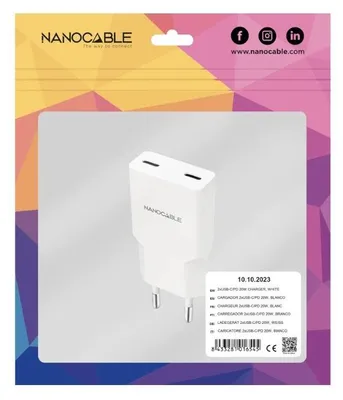 Obrázok produktu pre Nanocable 10.10.2026, Vnútorný, AC, 12 V, 3 A, Biela