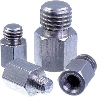 Zdjęcie produktu dla Adapter M8 – ocynkowany – pięcioramienne złącze – łącznik – M6 na M8