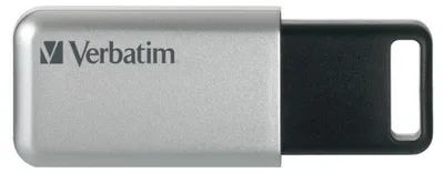 Imagen del producto de Verbatim, memoria USB 3.0 de 64 GB, Secure Pro, color plateado