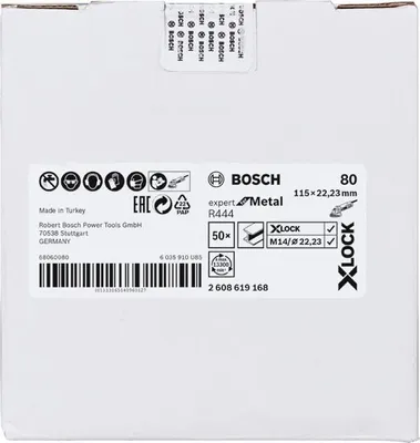Produktbild von X-LOCK Fiberschleifscheibe, Ø115 mm, K 80, R444, Expert for Metal, 1 Stk.