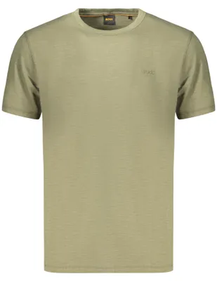 Produktbild von Grünes Kurzarm Herren T-Shirt mit Rundhalsausschnitt und Logo-Druck