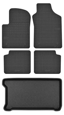 Obrázok produktu pre Gumové autokoberce SolidTread + vaňa kufra pre: Fiat 500 2007-2013 hatchback 5 ks