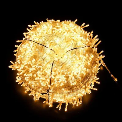 Produktbild von 30m 300 LED Lichterkette Sternenhimmel, 8 Lichtmodi, Steckbetrieb, für Weihnachten Hochzeit Außen-Das gelbe Licht.