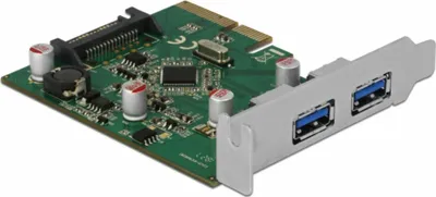 Produktbild von PCI Express x4 Karte zu 2 x extern USB 3.1 Gen 2 Typ-A Buchse Delock