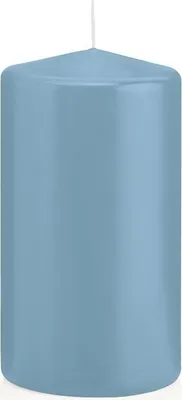 Produktbild von Stumpenkerzen in RAL-Qualität Hellblau Ø 78 x 150 mm, 8 Stück