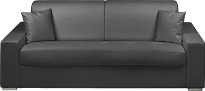 Produktbild von Vente-unique EMIR, Sofabett, Wohnzimmer, Schwarz, 4 Sitz(e), Schwarz, Kunstleder