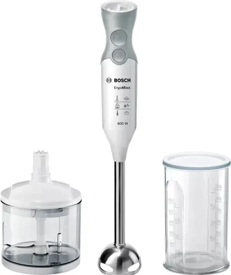 Zdjęcie produktu dla Bosch ErgoMixx MSM66120, Blender immersyjny, 1,4 m, 600 W, Szary, Biały