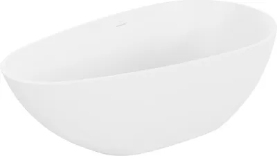 Produktbild von Mexen Palermo freistehende Badewanne aus Kunststein 150 x 78 cm, mattschwarz - 57211507800