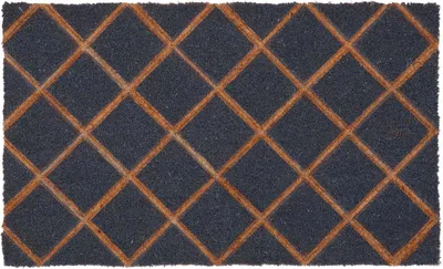 Produktbild von Esschert Design | Fußmatte - Kokosfaser - 75x45 cm - Antrazit-Beige - Geometrisches Muster - Wetterfest