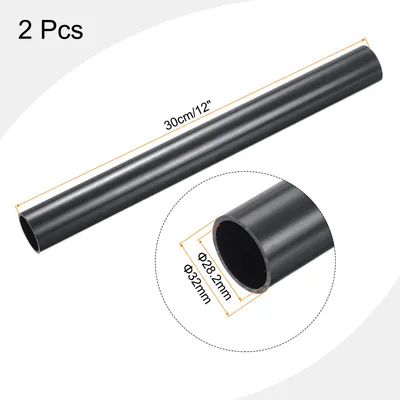 Produktbild von 2 Stš¹ck PVC Rohr, Durchmesser 28.2mm L?nge 300mm Rund Kunststoffrohr fš¹r Garten, Aquarium, Wasserleitung, Kabelkanal, lš¹ftungsrohr£šTiefgrau£©