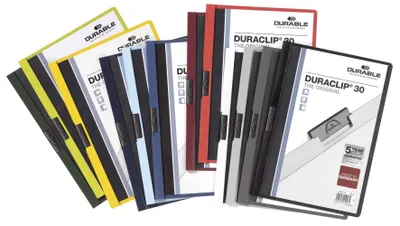 Image de 25x Durable 2200 00 Chemise à pince DURACLIP® 30 DIN A4 couleurs assorties