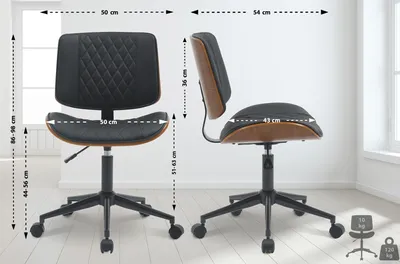 Produktbild von Bürostuhl HLO-CP193 Kunstleder  walnuss/schwarz