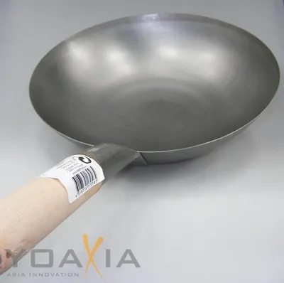 Produktbild von Wok Ø 35 cm runder Boden Asiatische Eisenpfanne / Pfanne