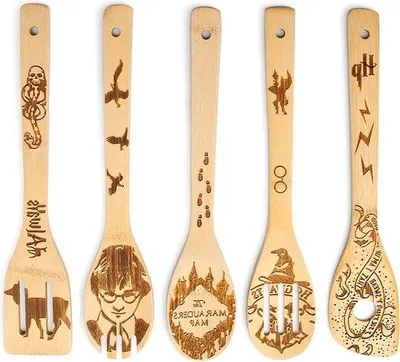 Immagine prodotto di Set di cucchiai in legno - Utensili da cucina in bambù