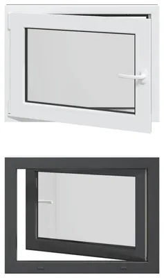 Immagine prodotto di vidaXL Finestra da cantina RISOR 80 x 50 cm in PVC e vetro, antracite