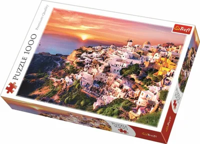 Obrázek produktu pro Trefl Puzzle Západ slunce nad Santorini, Řecko, 1000 dílků, 68,3 x 48 cm, 10435