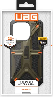 Produktbild von Uag Monarch - Schutzhülle Für Iphone 15 Pro (Polyamid Element Grün)