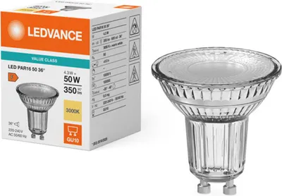 Produktbild von LEDVANCE LED PAR16 4.3W 830 GU10 Spot, Strahler 350lm 3000K warmweiss wie 50W 4099854067914