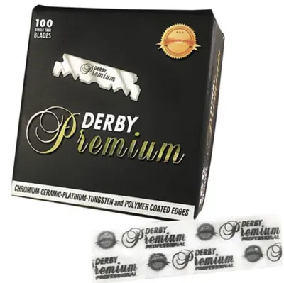 Image de Derby Premium Black demi-lame de rasoir Conditionnement 100 pièces
