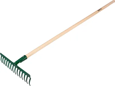 Immagine prodotto di VERTO Rastrello da giardino - Testa in acciaio - Rastrello da giardino di media resistenza per il giardinaggio - Denti 14