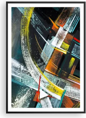 Produktbild von Gerahmtes Poster - Schwarzer Rahmen - Abstraktion Graffiti Bunt - 70x100 cm - Wand Bild - Wanddeko - Wandbilder - Wandposter - Bilderrahmen - Bilder - Kunstdruck - Wandbild - P2BPA70x100-4157