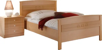 Produktbild von VAJA SET Seniorenbett Buche Nachbildung mit verstellbarem Lattenrost 100x200
