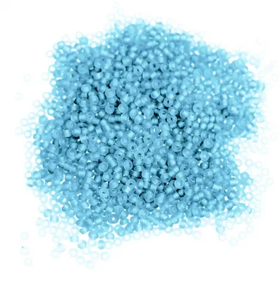 10g Rocailles Glasperlen rund pastellblau