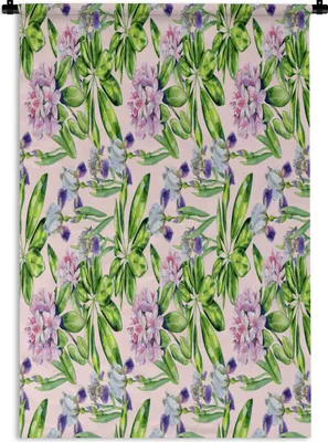 Produktbild von MuchoWow® Wandteppich Wandbehang Blumen - Hortensie - Farben 120x180 cm Tapisserie Dekoration Wandtuch - Schlafzimmer - Dekorationen für das Haus