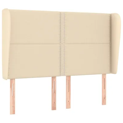 Immagine prodotto di vidaXL Testiera con orecchie Crema 147x23x118/128 cm Tessuto