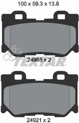Produktbild von Textar Bremsbeläge hinten für Infinity FX Q50 Q60 QX70 Nissan 370 Z