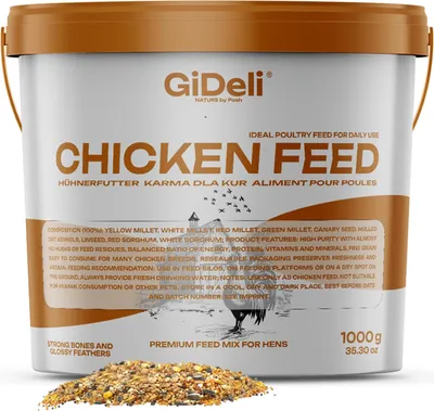 Produktbild von Hühnerfutter 1kg Legemehl Alleinfutter Legeleistung Gentechnikfrei GiDeli