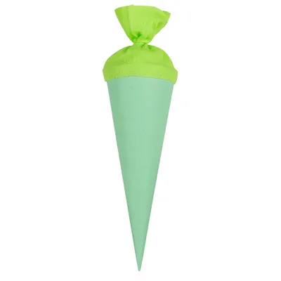 Produktbild von itenga Geschwister - Bastelschultüte 35cm mit Filzverschluss hellgrün